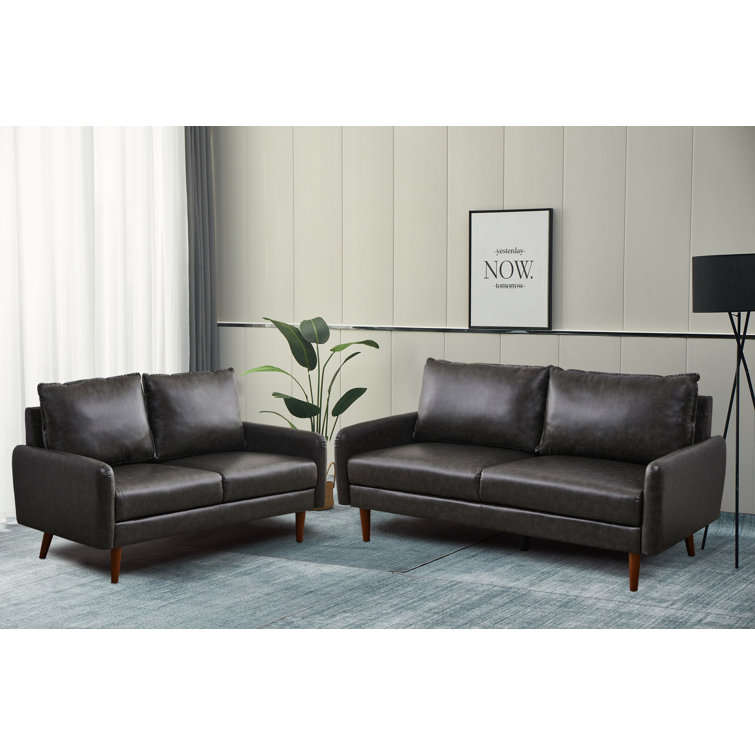 Sinda Funiture 2 - Piece Faux Leather Living Room Set & Reviews | Wayfair